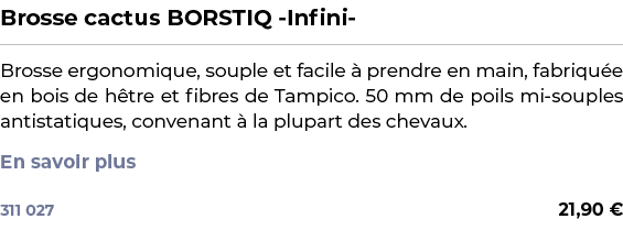 ﻿Brosse cactus BORSTIQ Infini ﻿ ￼ ﻿Brosse ergonomique, souple et facile  prendre en main, fabriqu e en bois de h tre...