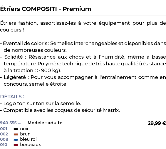  ﻿ triers COMPOSITI Premium﻿ ￼ ﻿ triers fashion, assortissez les  votre  quipement pour plus de couleurs !  ventail ...