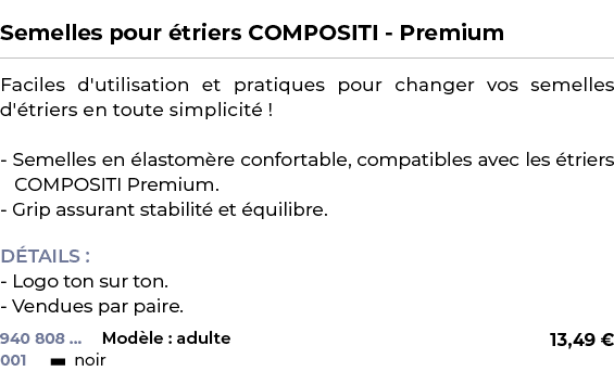  ﻿Semelles pour triers COMPOSITI Premium﻿ ￼ ﻿Faciles d'utilisation et pratiques pour changer vos semelles d' triers ...