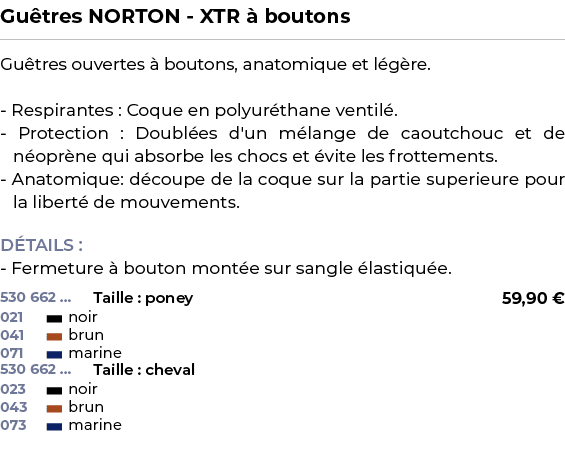 ﻿Gu tres NORTON XTR  boutons﻿ ￼ ﻿Gu tres ouvertes   boutons, anatomique et l g re. Respirantes : Coque en polyur tha...