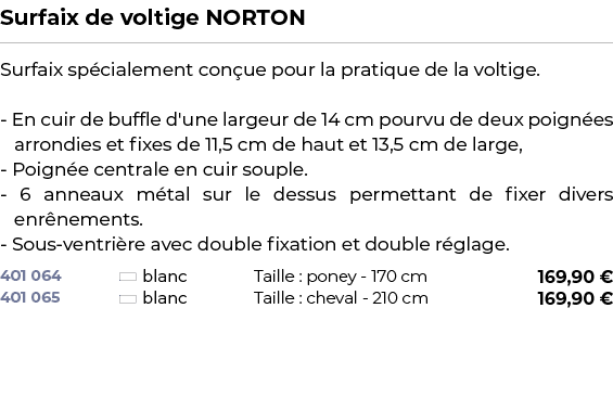 ﻿Surfaix de voltige NORTON﻿ ￼ ﻿Surfaix sp cialement con ue pour la pratique de la voltige. En cuir de buffle d'une la...