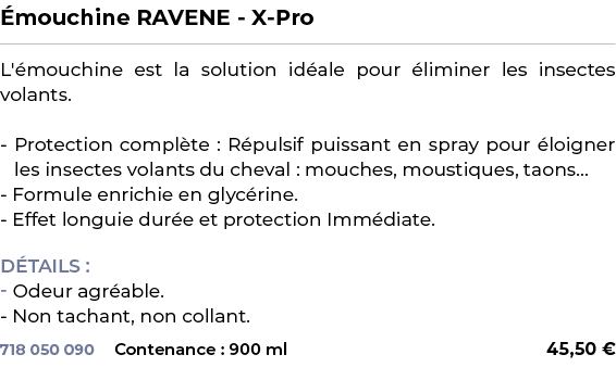 ﻿ mouchine RAVENE X Pro﻿ ￼ ﻿L' mouchine est la solution id ale pour liminer les insectes volants. Protection compl t...