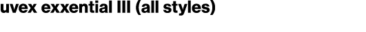 ﻿uvex exxential III (all styles)﻿