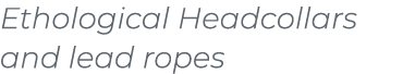 Ethological Headcollars and lead ropes﻿