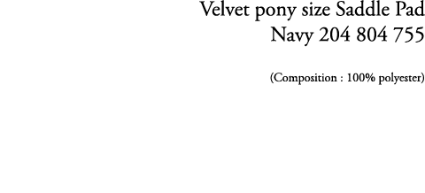Velvet pony size Saddle Pad Navy 204 804 755 (Composition : 100% polyester) 